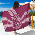 Custom QLD Maroons Rugby Sarong Aussie Aboriginal Mix Polynesian Pattern
