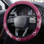 Custom QLD Maroons Rugby Steering Wheel Cover Aussie Aboriginal Mix Polynesian Pattern