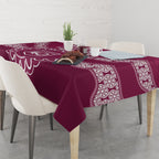 Custom QLD Maroons Rugby Tablecloth Aussie Aboriginal Mix Polynesian Pattern