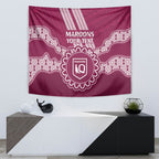 Custom QLD Maroons Rugby Tapestry Aussie Aboriginal Mix Polynesian Pattern