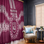 Custom QLD Maroons Rugby Window Curtain Aussie Aboriginal Mix Polynesian Pattern