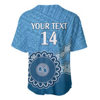 Custom NSW Blues Rugby Baseball Jersey Aussie Aboriginal Mix Polynesian Pattern