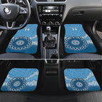 Custom NSW Blues Rugby Car Mats Aussie Aboriginal Mix Polynesian Pattern
