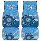 Custom NSW Blues Rugby Car Mats Aussie Aboriginal Mix Polynesian Pattern