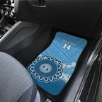 Custom NSW Blues Rugby Car Mats Aussie Aboriginal Mix Polynesian Pattern