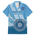 Custom NSW Blues Rugby Family Matching Mermaid Dress and Hawaiian Shirt Aussie Aboriginal Mix Polynesian Pattern