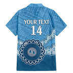 Custom NSW Blues Rugby Family Matching Mermaid Dress and Hawaiian Shirt Aussie Aboriginal Mix Polynesian Pattern