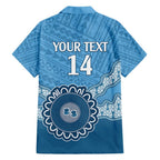 Custom NSW Blues Rugby Family Matching Puletasi and Hawaiian Shirt Aussie Aboriginal Mix Polynesian Pattern