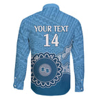 Custom NSW Blues Rugby Family Matching Tank Maxi Dress and Hawaiian Shirt Aussie Aboriginal Mix Polynesian Pattern