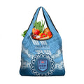 Custom NSW Blues Rugby Grocery Bag Aussie Aboriginal Mix Polynesian Pattern