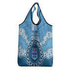 Custom NSW Blues Rugby Grocery Bag Aussie Aboriginal Mix Polynesian Pattern