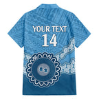 Custom NSW Blues Rugby Hawaiian Shirt Aussie Aboriginal Mix Polynesian Pattern