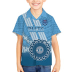Custom NSW Blues Rugby Hawaiian Shirt Aussie Aboriginal Mix Polynesian Pattern