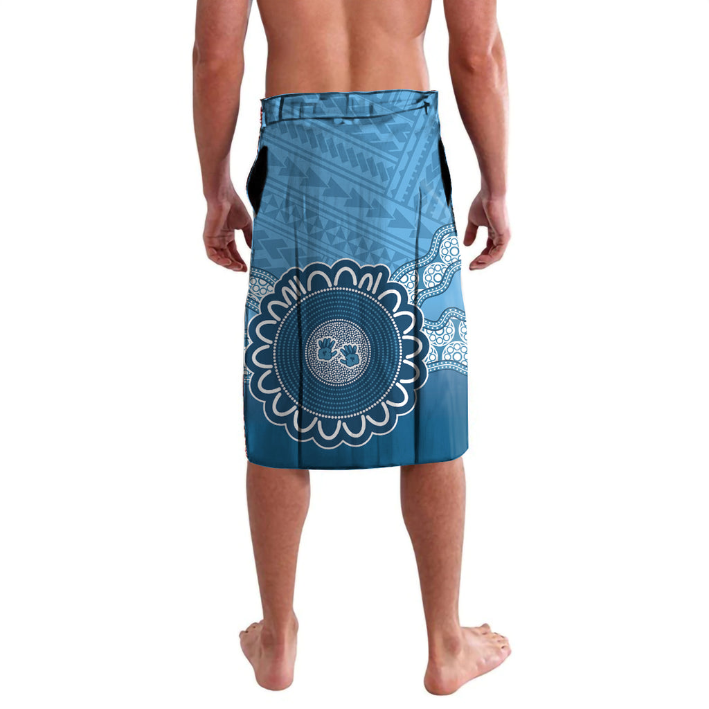 Custom NSW Blues Rugby Lavalava Aussie Aboriginal Mix Polynesian Pattern