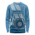 Custom NSW Blues Rugby Long Sleeve Shirt Aussie Aboriginal Mix Polynesian Pattern