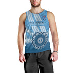 Custom NSW Blues Rugby Men Tank Top Aussie Aboriginal Mix Polynesian Pattern