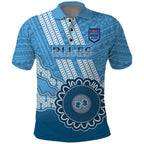 Custom NSW Blues Rugby Polo Shirt Aussie Aboriginal Mix Polynesian Pattern