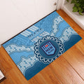 Custom NSW Blues Rugby Rubber Doormat Aussie Aboriginal Mix Polynesian Pattern