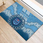 Custom NSW Blues Rugby Rubber Doormat Aussie Aboriginal Mix Polynesian Pattern