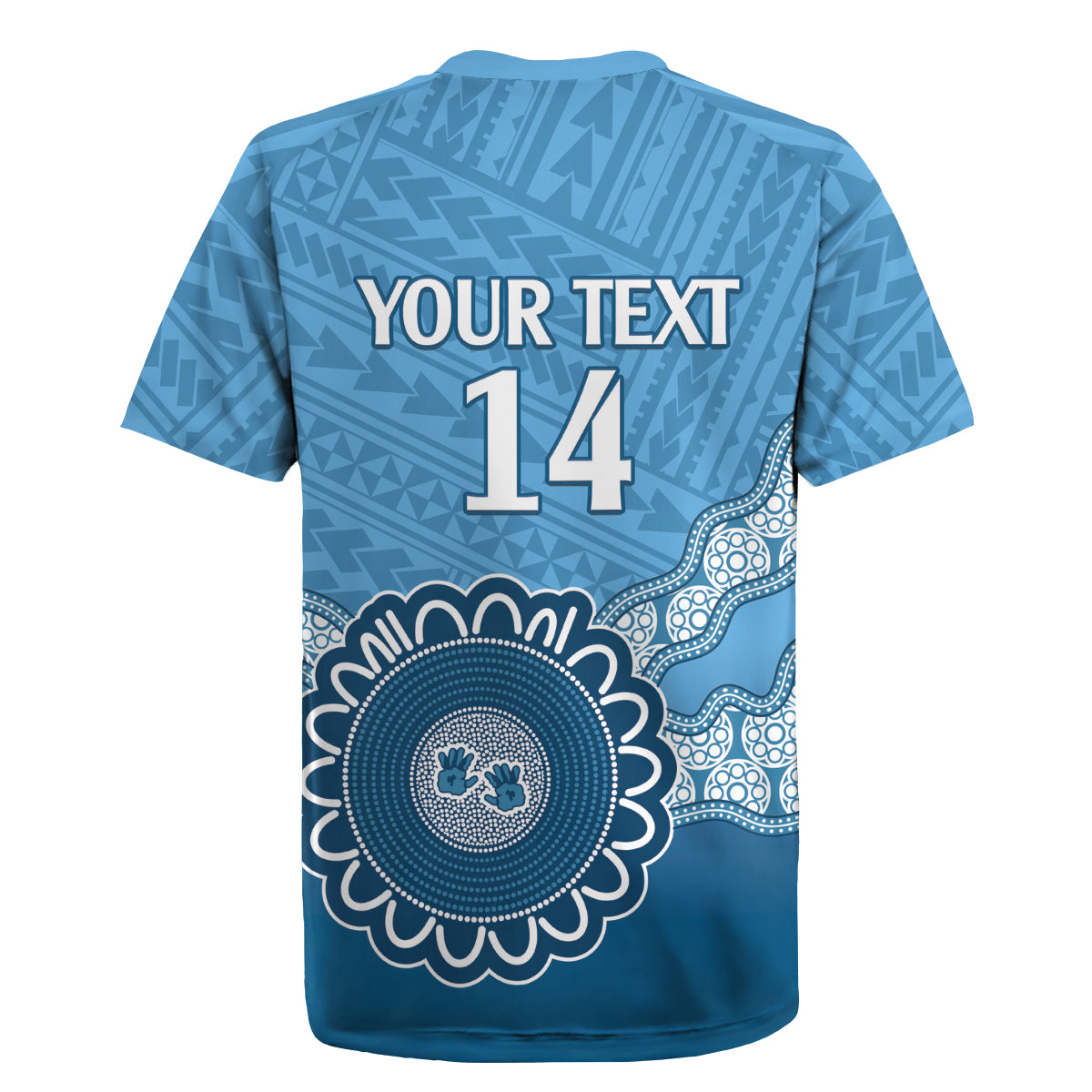 Custom NSW Blues Rugby Rugby Jersey Aussie Aboriginal Mix Polynesian Pattern