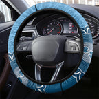 Custom NSW Blues Rugby Steering Wheel Cover Aussie Aboriginal Mix Polynesian Pattern