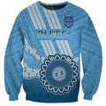 Custom NSW Blues Rugby Sweatshirt Aussie Aboriginal Mix Polynesian Pattern