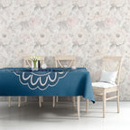 Custom NSW Blues Rugby Tablecloth Aussie Aboriginal Mix Polynesian Pattern
