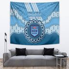 Custom NSW Blues Rugby Tapestry Aussie Aboriginal Mix Polynesian Pattern