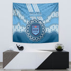 Custom NSW Blues Rugby Tapestry Aussie Aboriginal Mix Polynesian Pattern