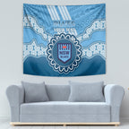 Custom NSW Blues Rugby Tapestry Aussie Aboriginal Mix Polynesian Pattern