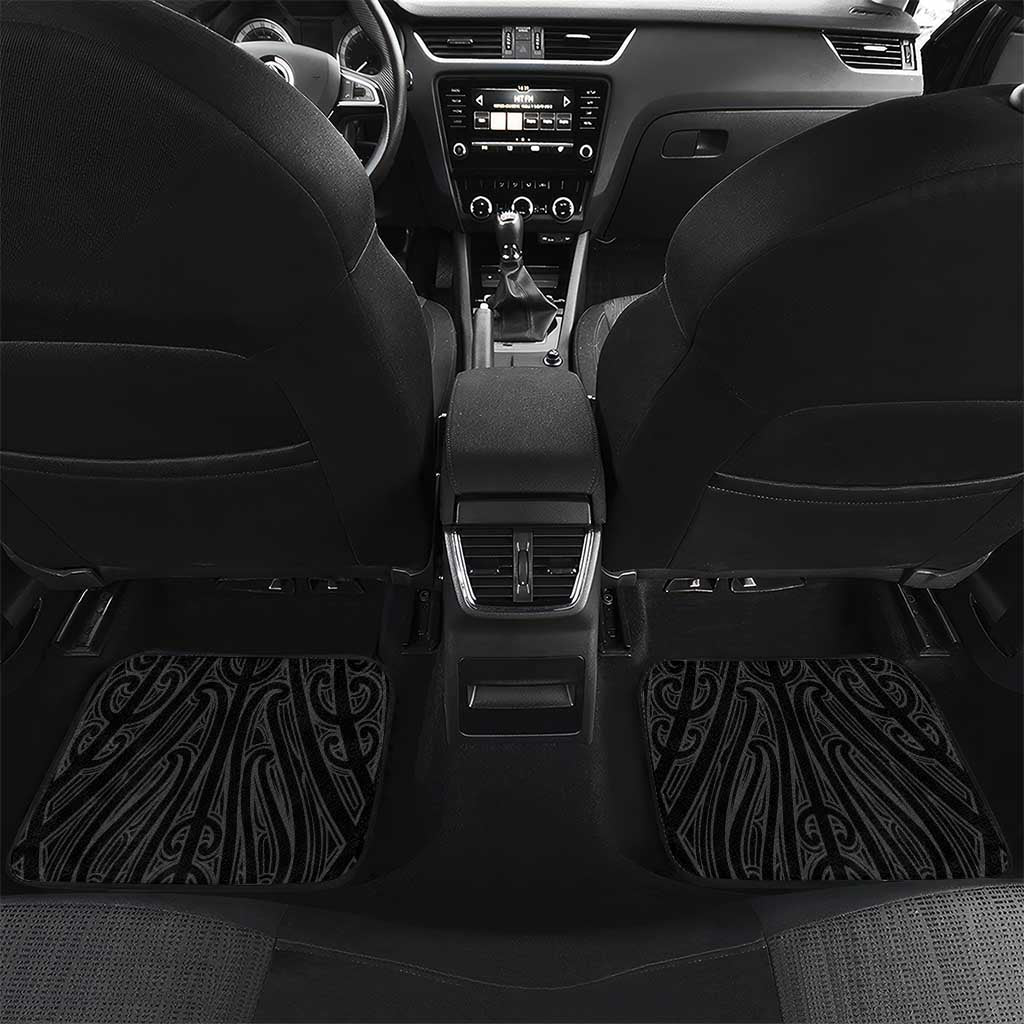 Personalised New Zealand Billiards Car Mats Maori Fern On Fire 8 Ball - Aussie Hoodie