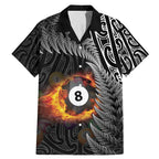 Personalised New Zealand Billiards Family Matching Mermaid Dress and Hawaiian Shirt Maori Fern On Fire 8 Ball - Aussie Hoodie