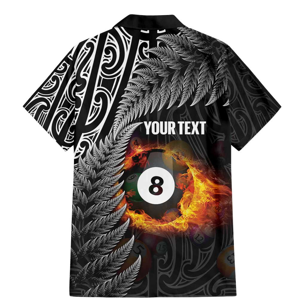 Personalised New Zealand Billiards Family Matching Mermaid Dress and Hawaiian Shirt Maori Fern On Fire 8 Ball - Aussie Hoodie