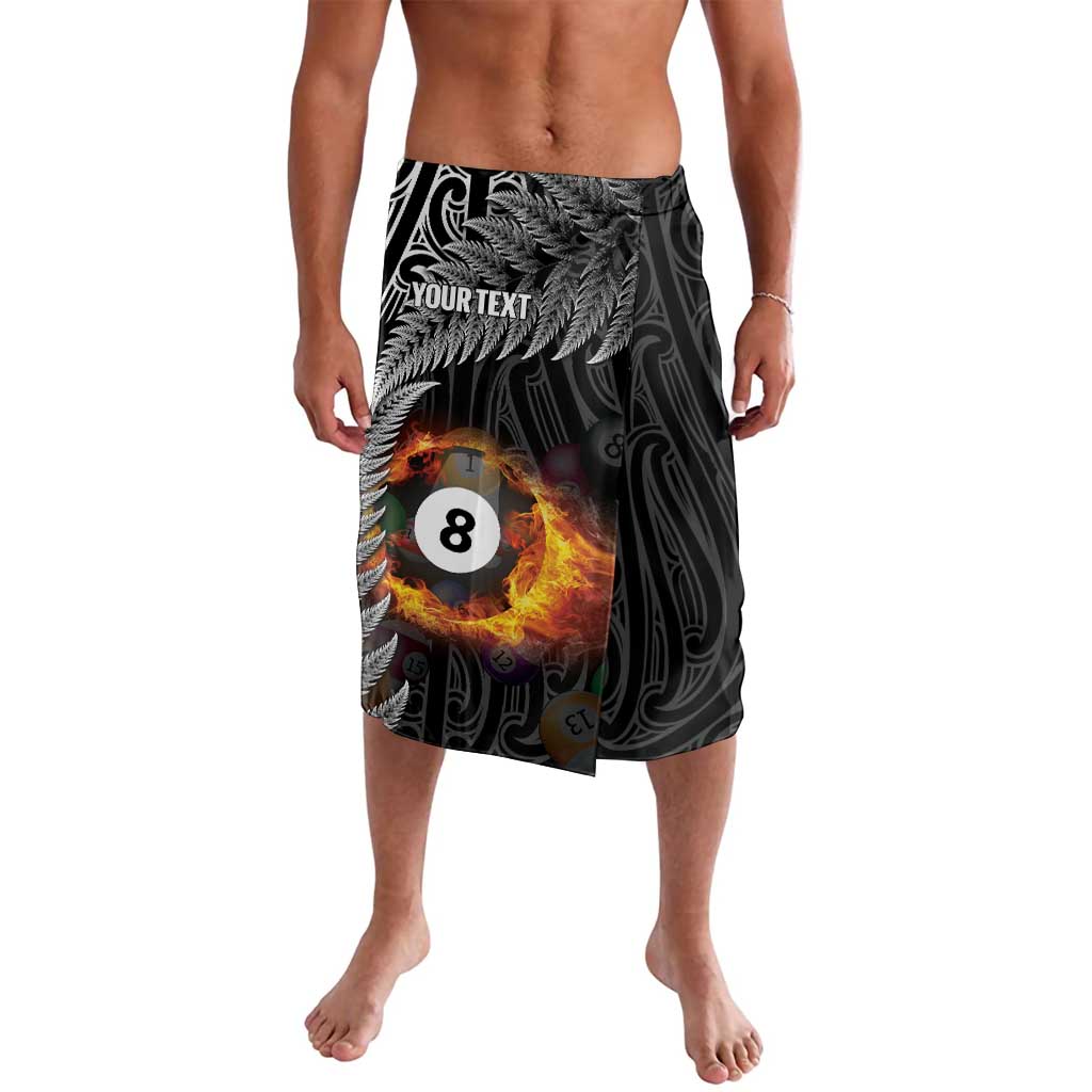 Personalised New Zealand Billiards Lavalava Maori Fern On Fire 8 Ball - Aussie Hoodie