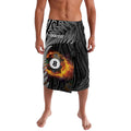 Personalised New Zealand Billiards Lavalava Maori Fern On Fire 8 Ball - Aussie Hoodie