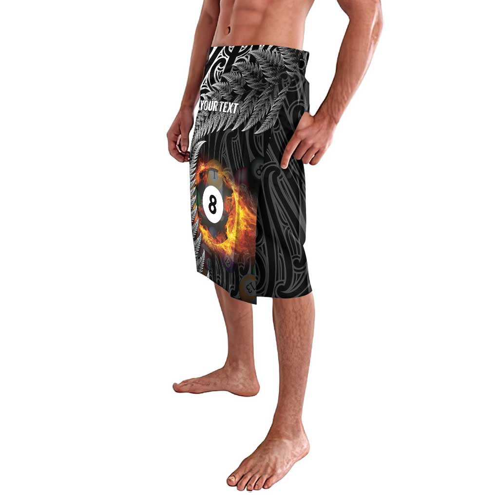 Personalised New Zealand Billiards Lavalava Maori Fern On Fire 8 Ball - Aussie Hoodie