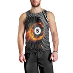 Personalised New Zealand Billiards Men Tank Top Maori Fern On Fire 8 Ball - Aussie Hoodie