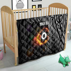 Personalised New Zealand Billiards Quilt Maori Fern On Fire 8 Ball - Aussie Hoodie