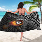 Personalised New Zealand Billiards Sarong Maori Fern On Fire 8 Ball - Aussie Hoodie