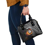 Personalised New Zealand Billiards Shoulder Handbag Maori Fern On Fire 8 Ball - Aussie Hoodie