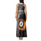 Personalised New Zealand Billiards Tank Maxi Dress Maori Fern On Fire 8 Ball - Aussie Hoodie