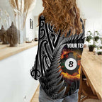 Personalised New Zealand Billiards Women Casual Shirt Maori Fern On Fire 8 Ball - Aussie Hoodie