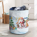 Merry Christmas Australia Laundry Basket Funny Aussie Animals Santa Skiing