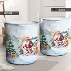 Merry Christmas Australia Laundry Basket Funny Aussie Animals Santa Skiing