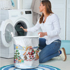 Merry Christmas Australia Laundry Basket Funny Aussie Animals Santa Skiing