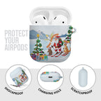 Merry Christmas Australia AirPods Case Funny Aussie Animals Santa Skiing
