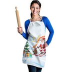 Merry Christmas Australia Apron Funny Aussie Animals Santa Skiing