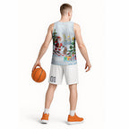 Merry Christmas Australia Basketball Jersey Funny Aussie Animals Santa Skiing