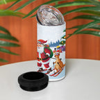 Merry Christmas Australia 4 in 1 Can Cooler Tumbler Funny Aussie Animals Santa Skiing