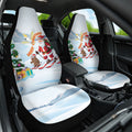 Merry Christmas Australia Car Seat Cover Funny Aussie Animals Santa Skiing